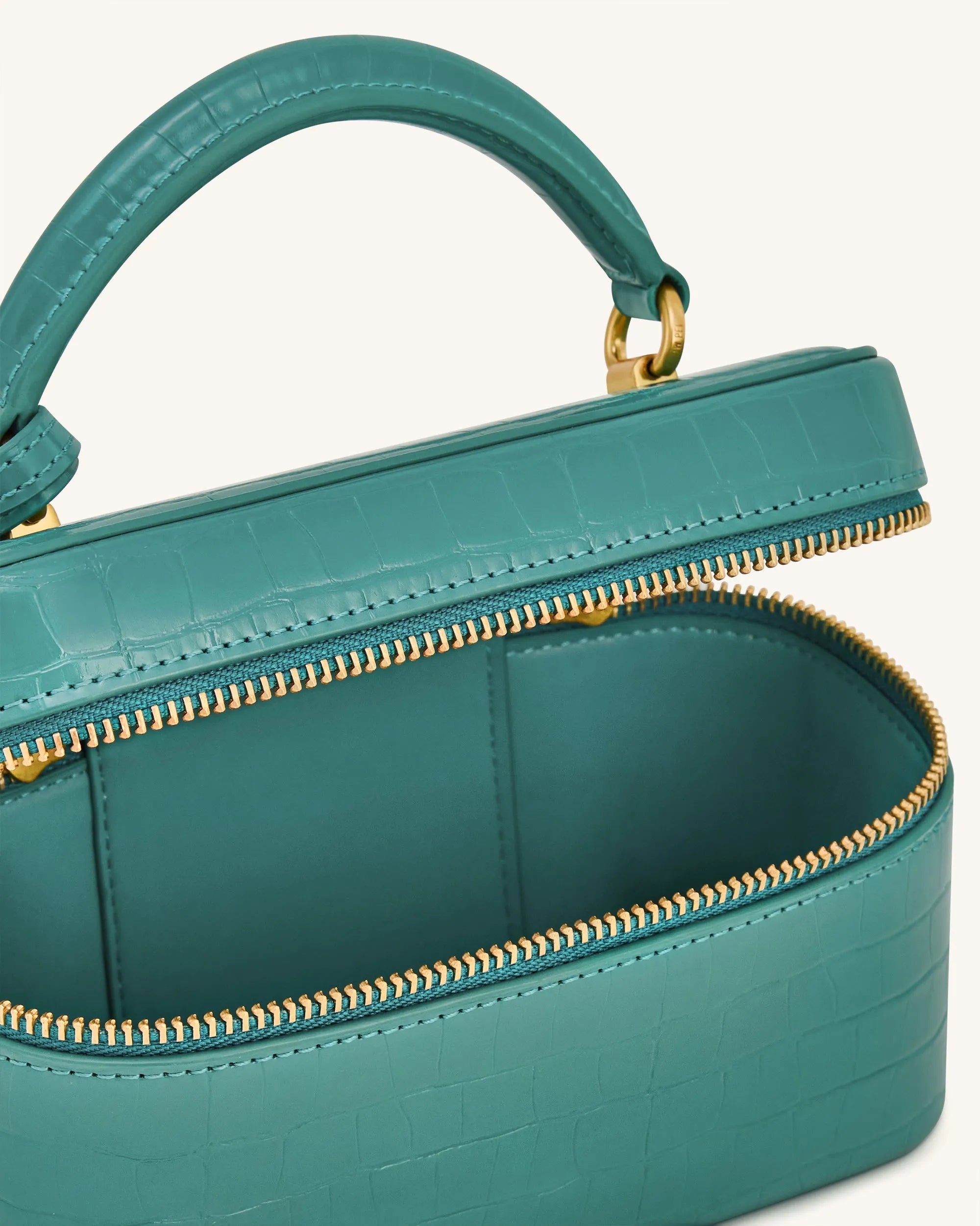 JW PEI Green Croc Women Cleo Box Shape Top Handle Bag - Green Croc SKU: 2T321-7_Green Croc Image 04