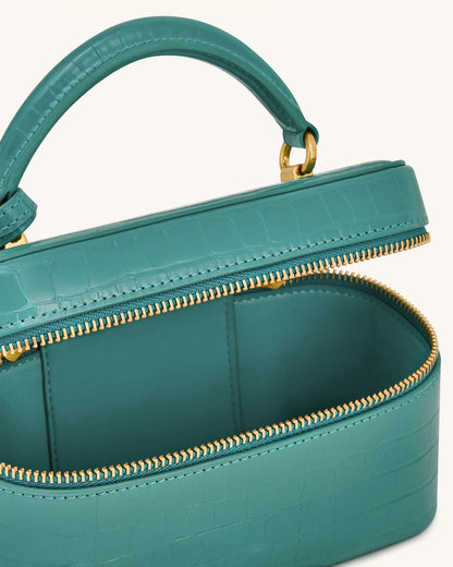 JW PEI Green Croc Women Cleo Box Shape Top Handle Bag - Green Croc SKU: 2T321-7_Green Croc Image 04