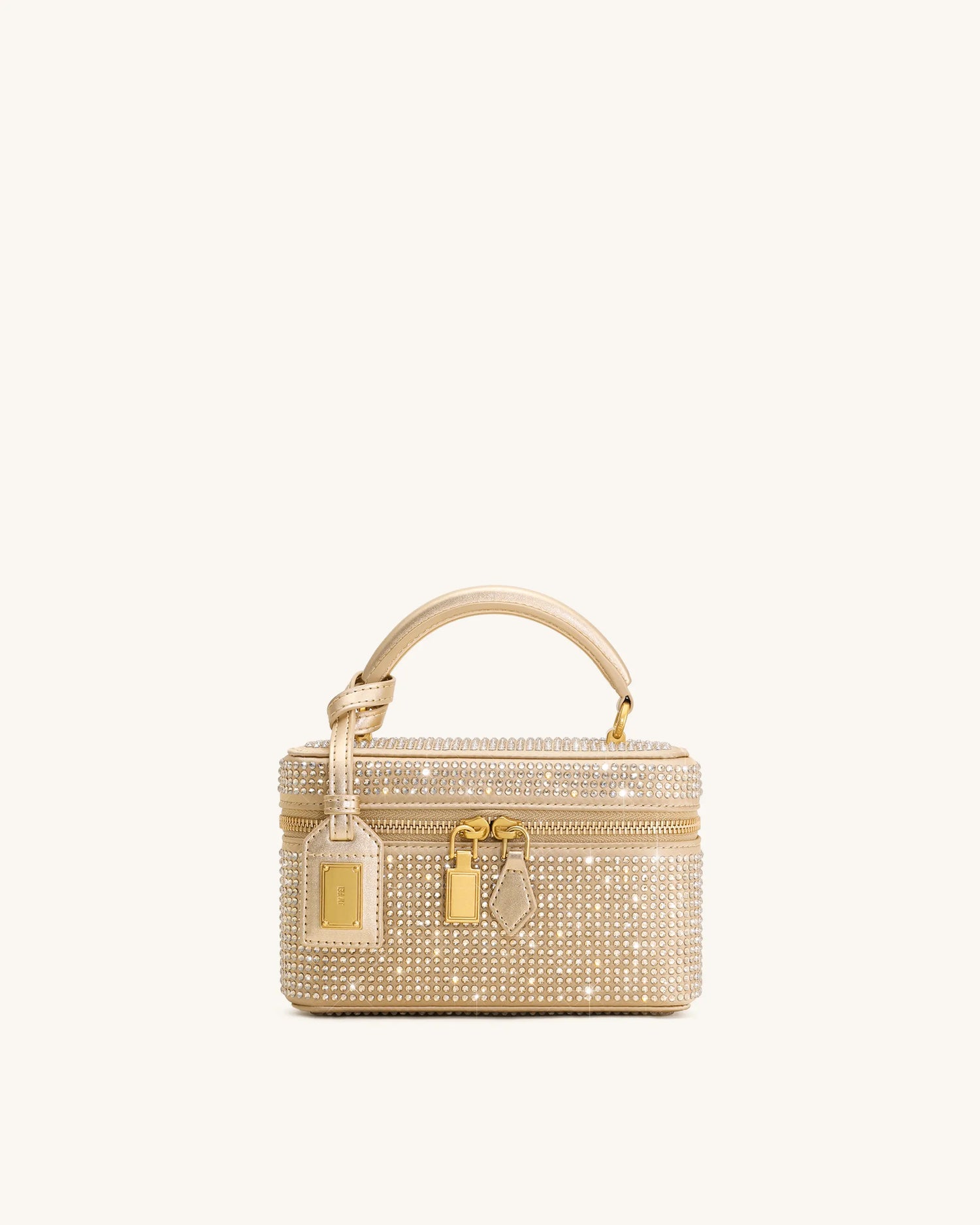 JW PEI Champagne Women Cleo Artificial Crystal Box Shape Top Handle Bag  SKU: 2T321-8_Champagne Image 01