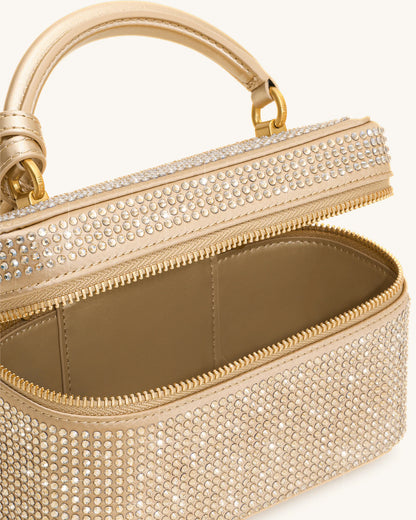 JW PEI Champagne Women Cleo Artificial Crystal Box Shape Top Handle Bag  SKU: 2T321-8_Champagne Image 03