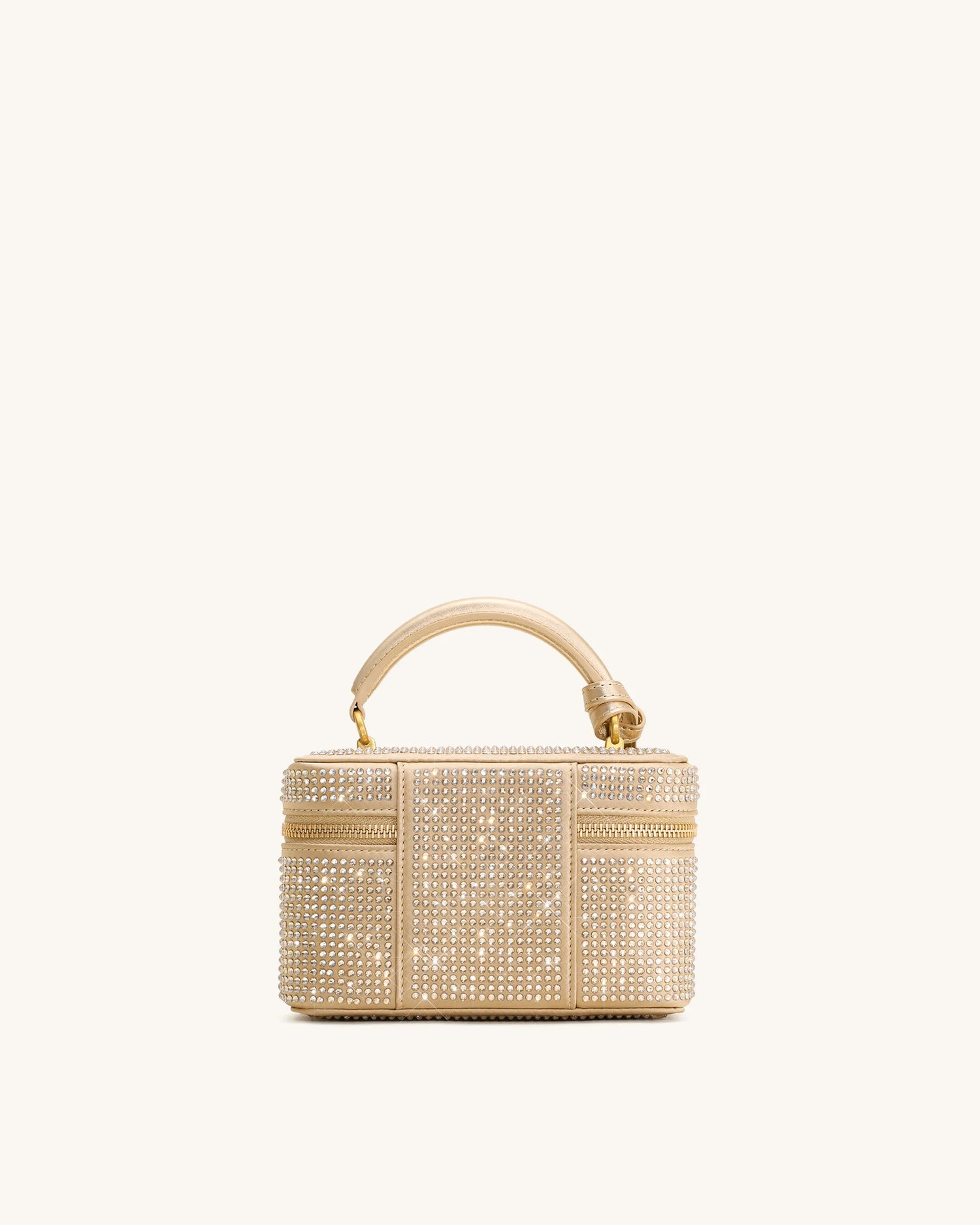 JW PEI Champagne Women Cleo Artificial Crystal Box Shape Top Handle Bag  SKU: 2T321-8_Champagne Image 04