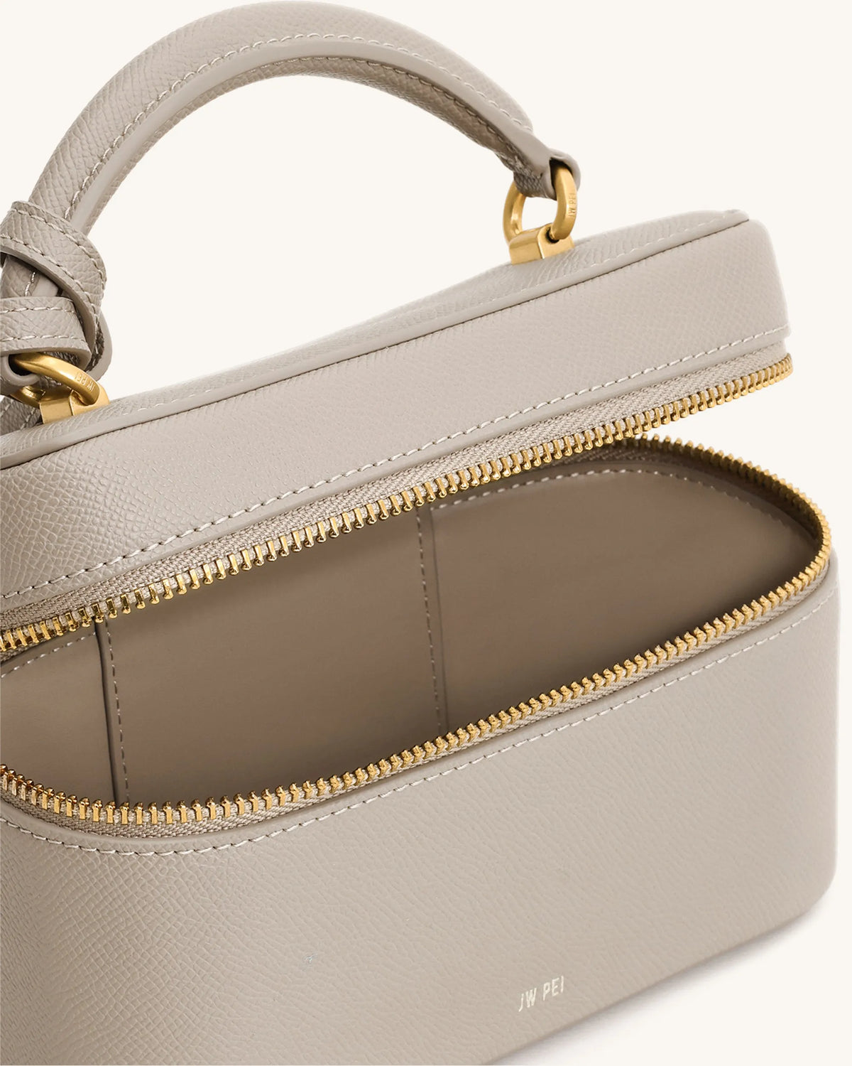 JW Pei Taupe Women Cleo Box Shape Top Handle Bag SKU: 2T321-91_Taupe Image 04
