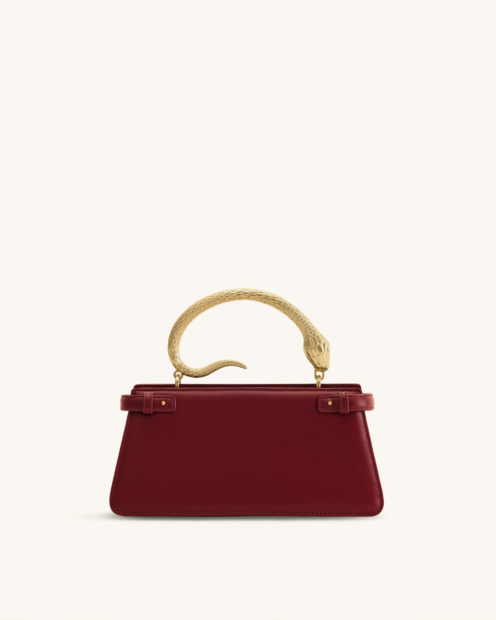JW PEI Wine Red Women Elena Snake Handle Top Handle Bag  SKU: 2T325-4_Wine Red Image 03