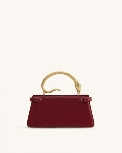 JW PEI Wine Red Women Elena Snake Handle Top Handle Bag  SKU: 2T325-4_Wine Red Image 03