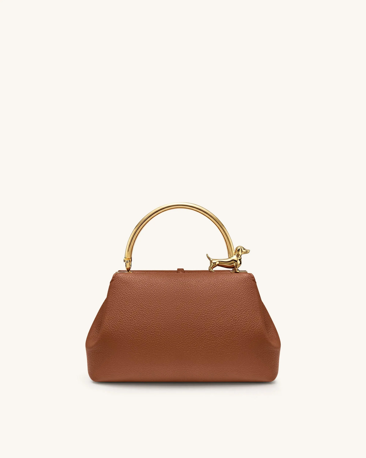 JW Pei Brown Women Bruna Dachshund Metal Handle Top Handle Bag SKU: 2T359-3_Brown Image 03