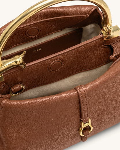 JW Pei Brown Women Bruna Dachshund Metal Handle Top Handle Bag SKU: 2T359-3_Brown Image 04