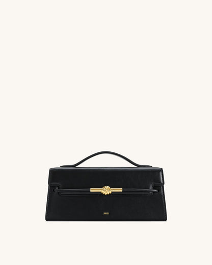 JW PEI Black Women Lena Metal Rope Knot Top Handle Bag - Black SKU: 2T397-1_Black Image 01