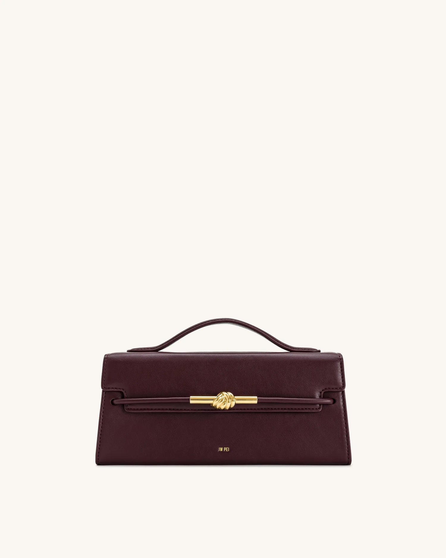 JW PEI Deep Claret Women Lena Metal Rope Knot Top Handle Bag - Deep Claret SKU: 2T397-4_Deep Claret Image 01