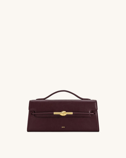 JW PEI Deep Claret Women Lena Metal Rope Knot Top Handle Bag - Deep Claret SKU: 2T397-4_Deep Claret Image 01