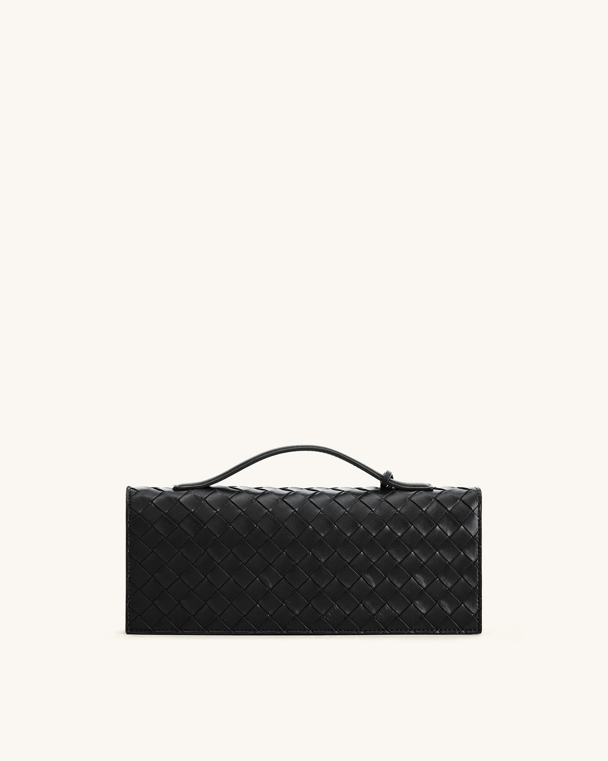 JW Pei Black Women Celeste Woven Textured Envelope Top Handle Bag SKU: 2T398-1_Black Image 03