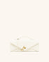 JW Pei White Women Celeste Faux Suede Woven Textured Envelope Top Handle Bag SKU: 2T398-24_White Image 01