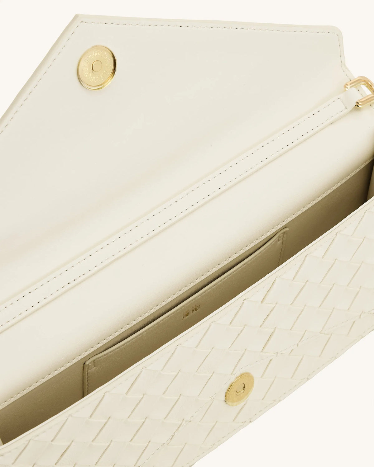 JW Pei Ivory Women Celeste Woven Textured Envelope Top Handle Bag SKU: 2T398-2_Ivory Image 04