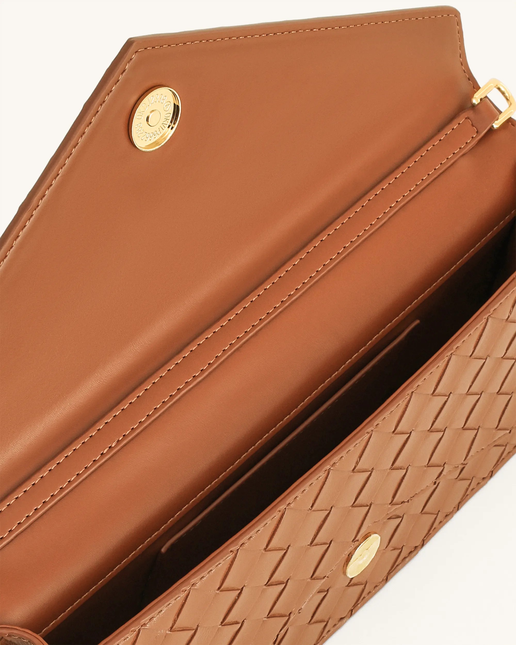 JW PEI Brown Women Celeste Woven Textured Envelope Top Handle Bag  SKU: 2T398-31_Brown Image 03