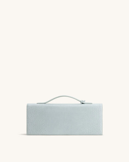 JW Pei Light Blue Croc Women Celeste Envelope Top Handle Bag SKU: 2T398-50_Light Blue Croc Image 03