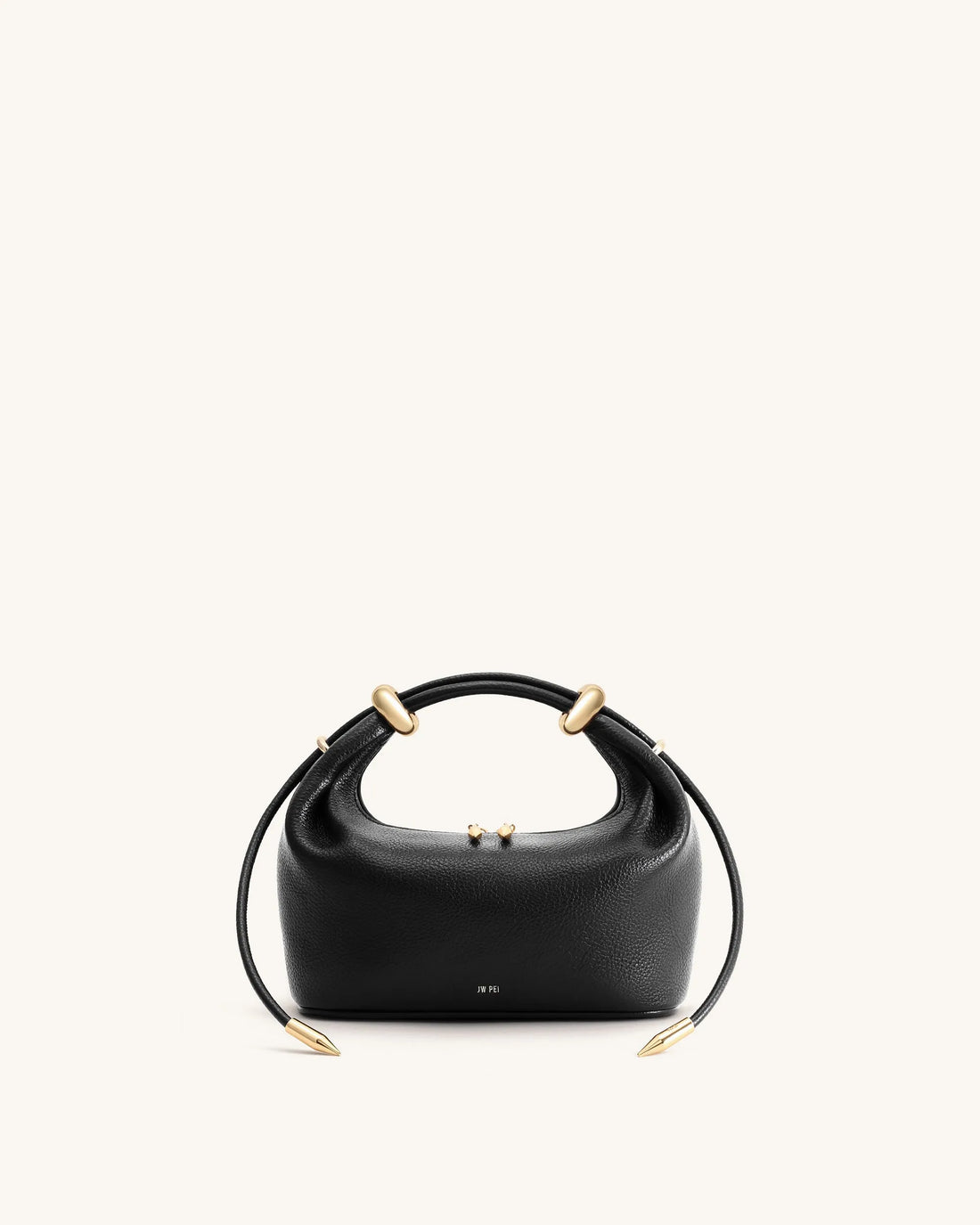 JW Pei Black Women Ellie Metal Ring Embellished Top Handle Bag SKU: 2T406-1_Black Image 01
