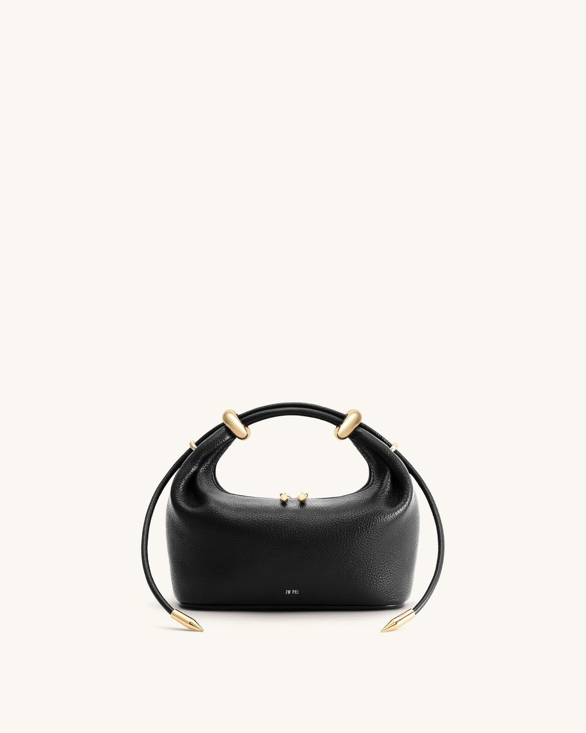 JW Pei Black Women Ellie Metal Ring Embellished Top Handle Bag SKU: 2T406-1_Black Image 01