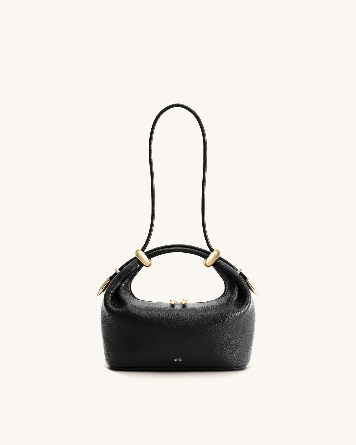 JW Pei Black Women Ellie Metal Ring Embellished Top Handle Bag SKU: 2T406-1_Black Image 03
