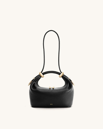 JW Pei Black Women Ellie Metal Ring Embellished Top Handle Bag SKU: 2T406-1_Black Image 03