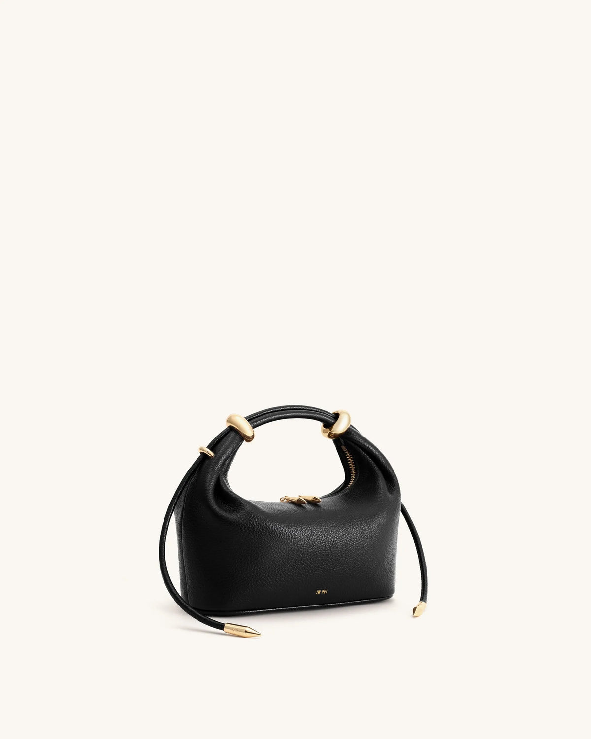 JW Pei Black Women Ellie Metal Ring Embellished Top Handle Bag SKU: 2T406-1_Black Image 04