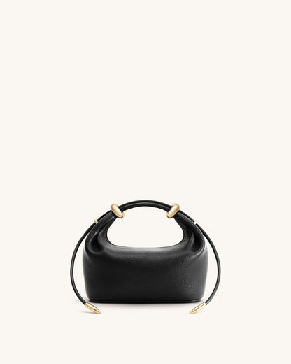 JW Pei Black Women Ellie Metal Ring Embellished Top Handle Bag SKU: 2T406-1_Black Image 05