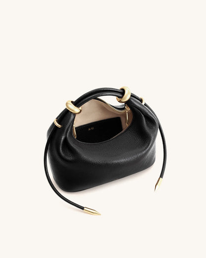 JW Pei Black Women Ellie Metal Ring Embellished Top Handle Bag SKU: 2T406-1_Black Image 06