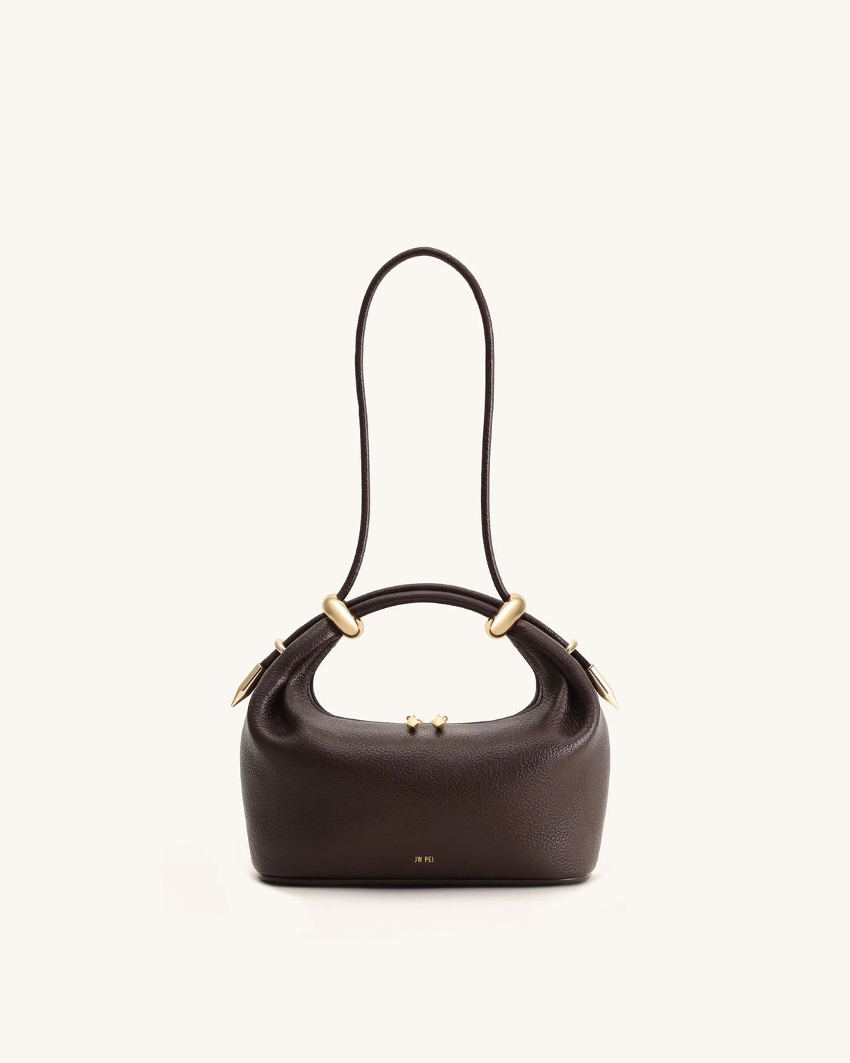 JW Pei Dark Brown Women Ellie Metal Ring Embellished Top Handle Bag SKU: 2T406-3_Dark Brown Image 03
