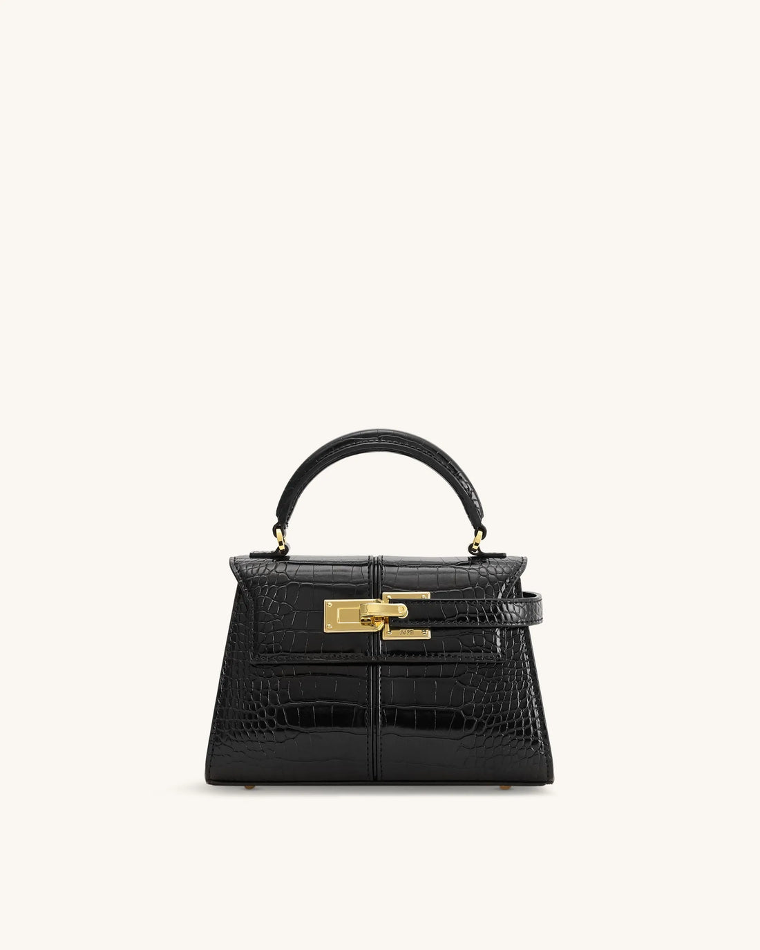 JW Pei Black Croc Women Elise Top Handle Bag SKU: 2T47-13_Black Croc Image 01