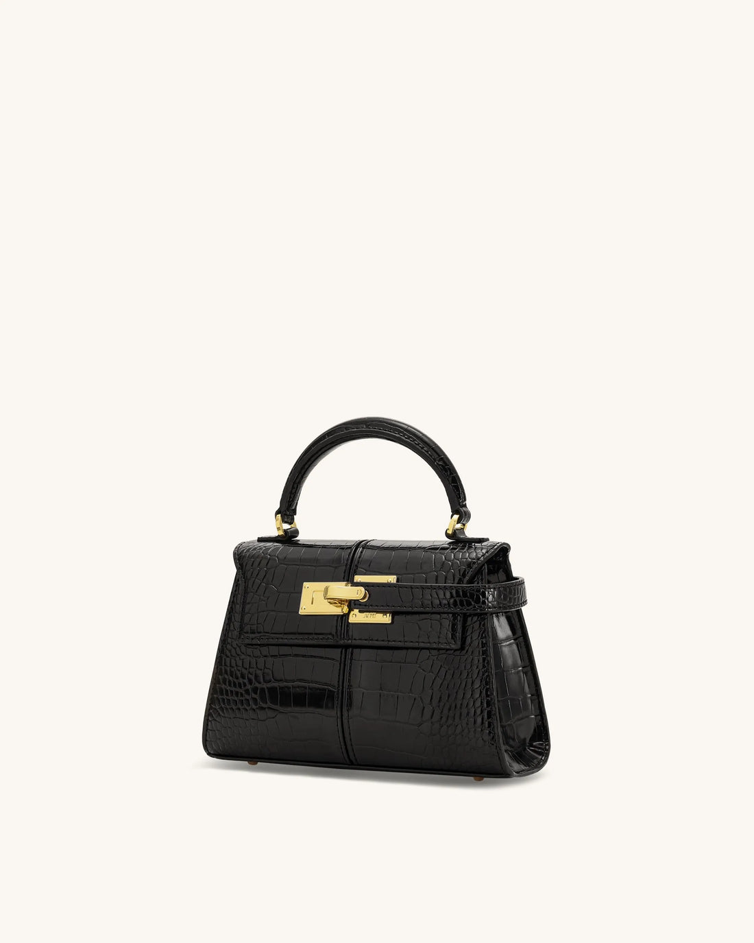 JW Pei Black Croc Women Elise Top Handle Bag SKU: 2T47-13_Black Croc Image 02