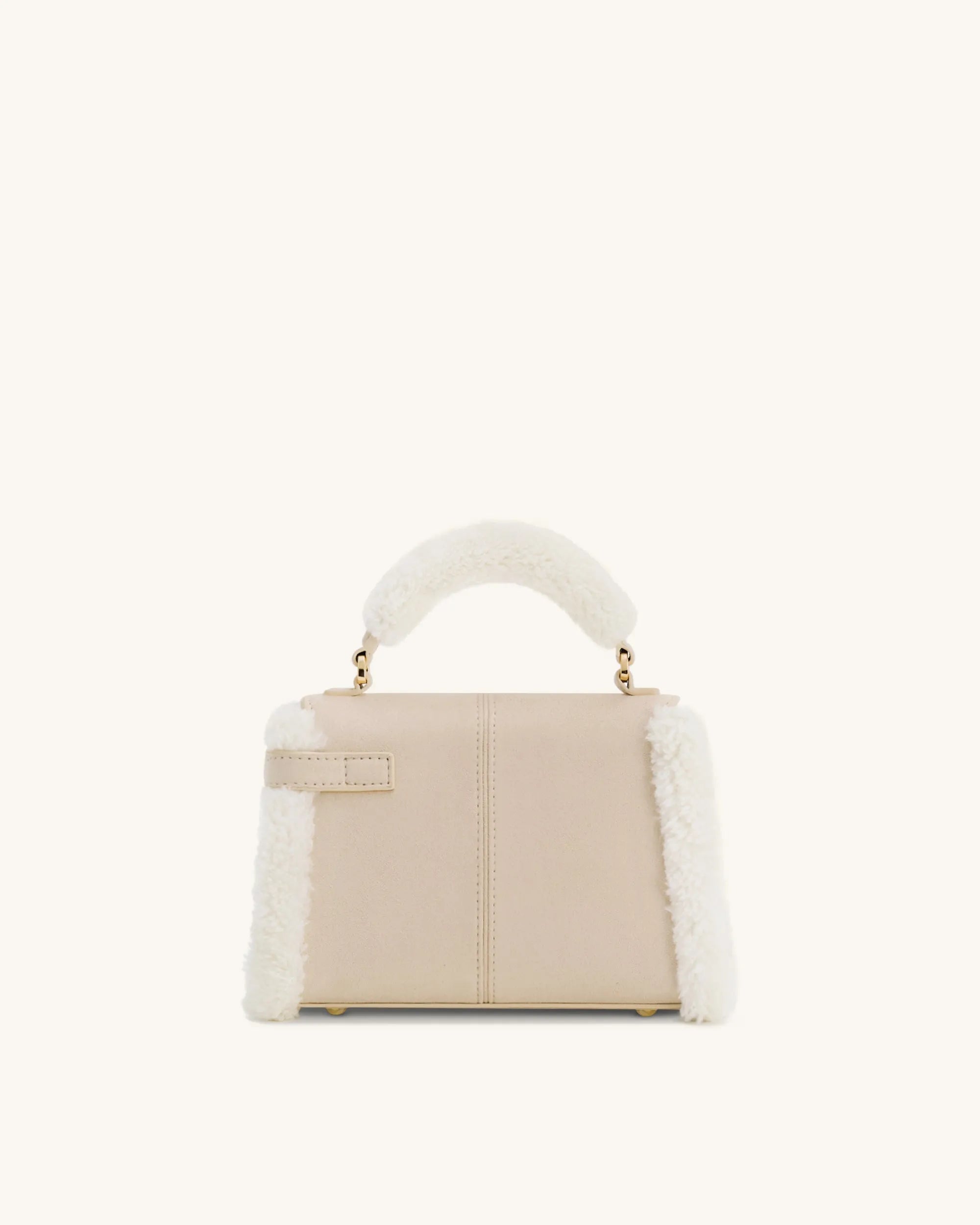 JW PEI_Taupe_Elise Faux Suede Shearling Trim Top Handle Bag_2T47-35_Taupe_04