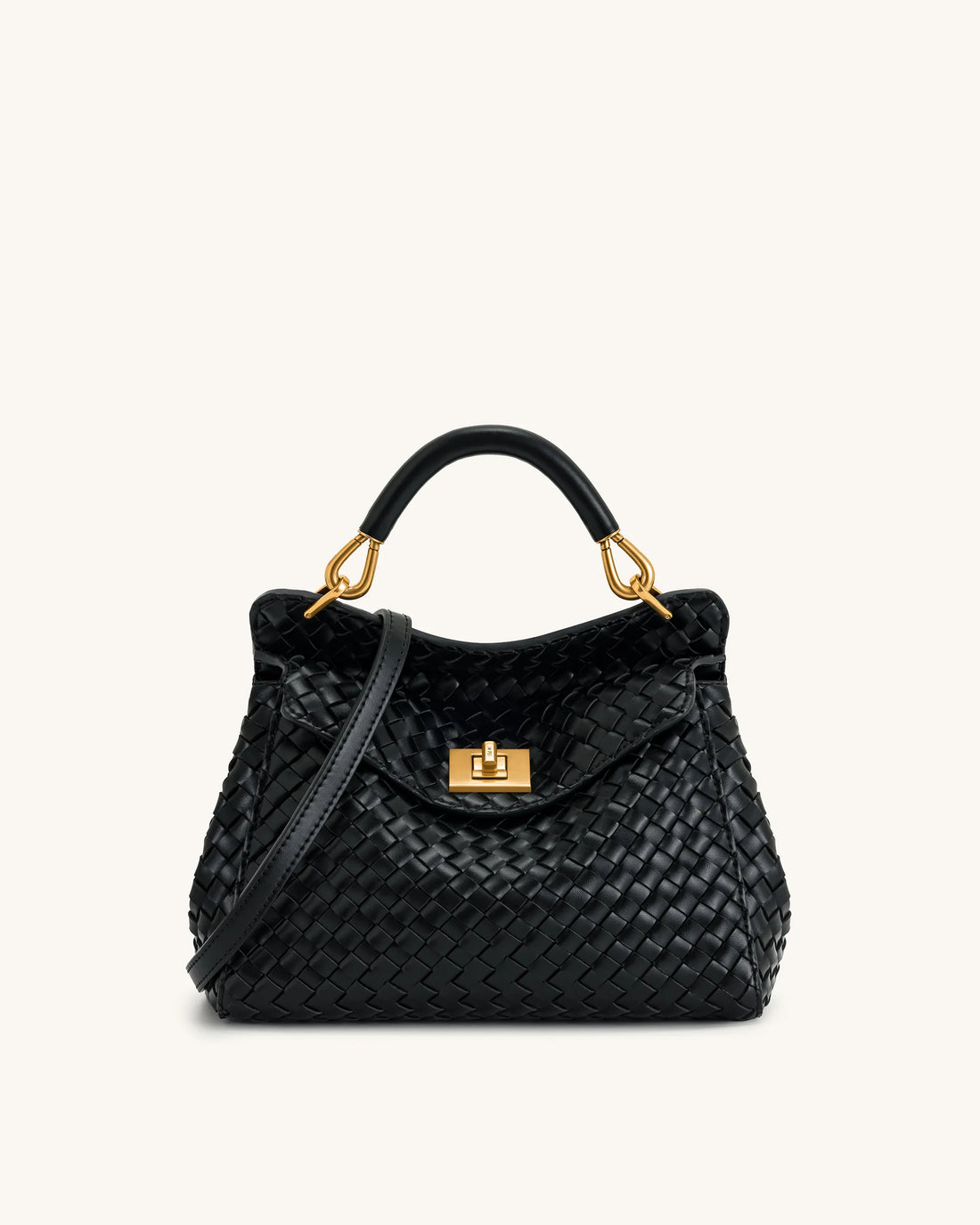 JW PEI_Black_Lucia Classic Top Handle Woven Bags_2T68-11_Black_01