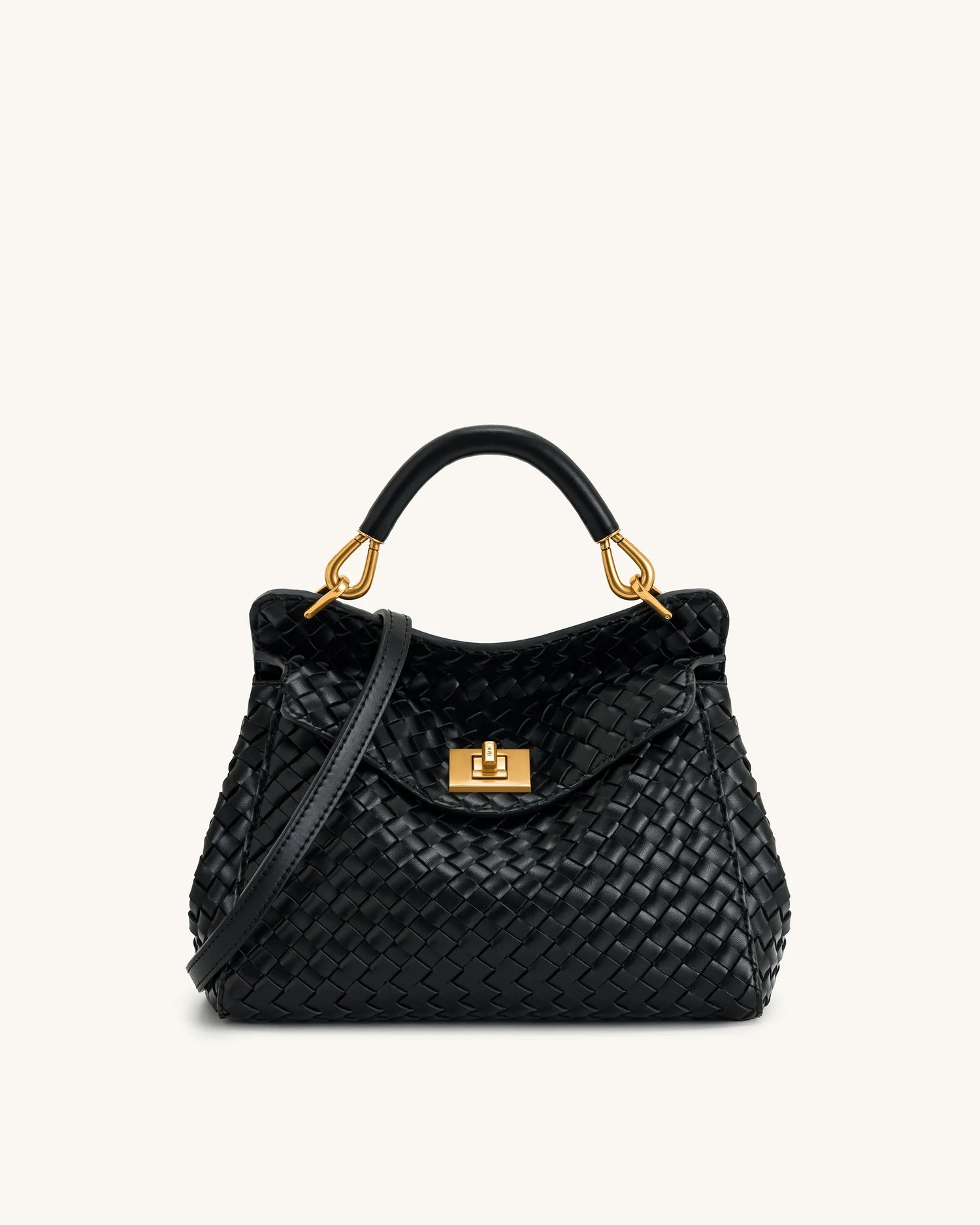 JW PEI_Black_Lucia Classic Top Handle Woven Bags_2T68-11_Black_01