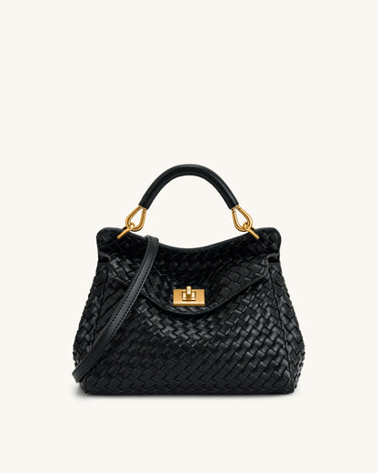 JW PEI_Black_Lucia Classic Top Handle Woven Bags_2T68-11_Black_01