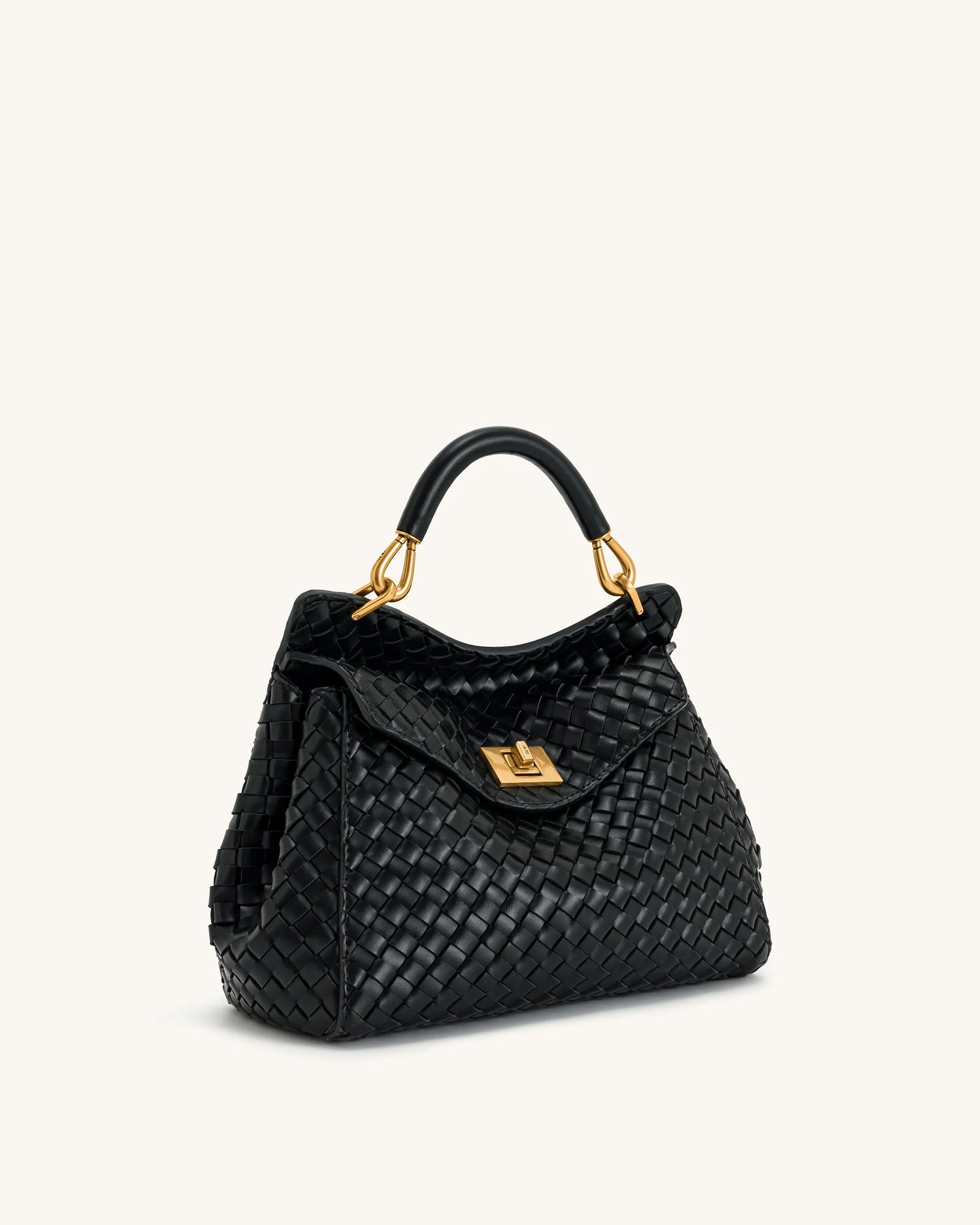 JW PEI_Black_Lucia Classic Top Handle Woven Bags_2T68-11_Black_03