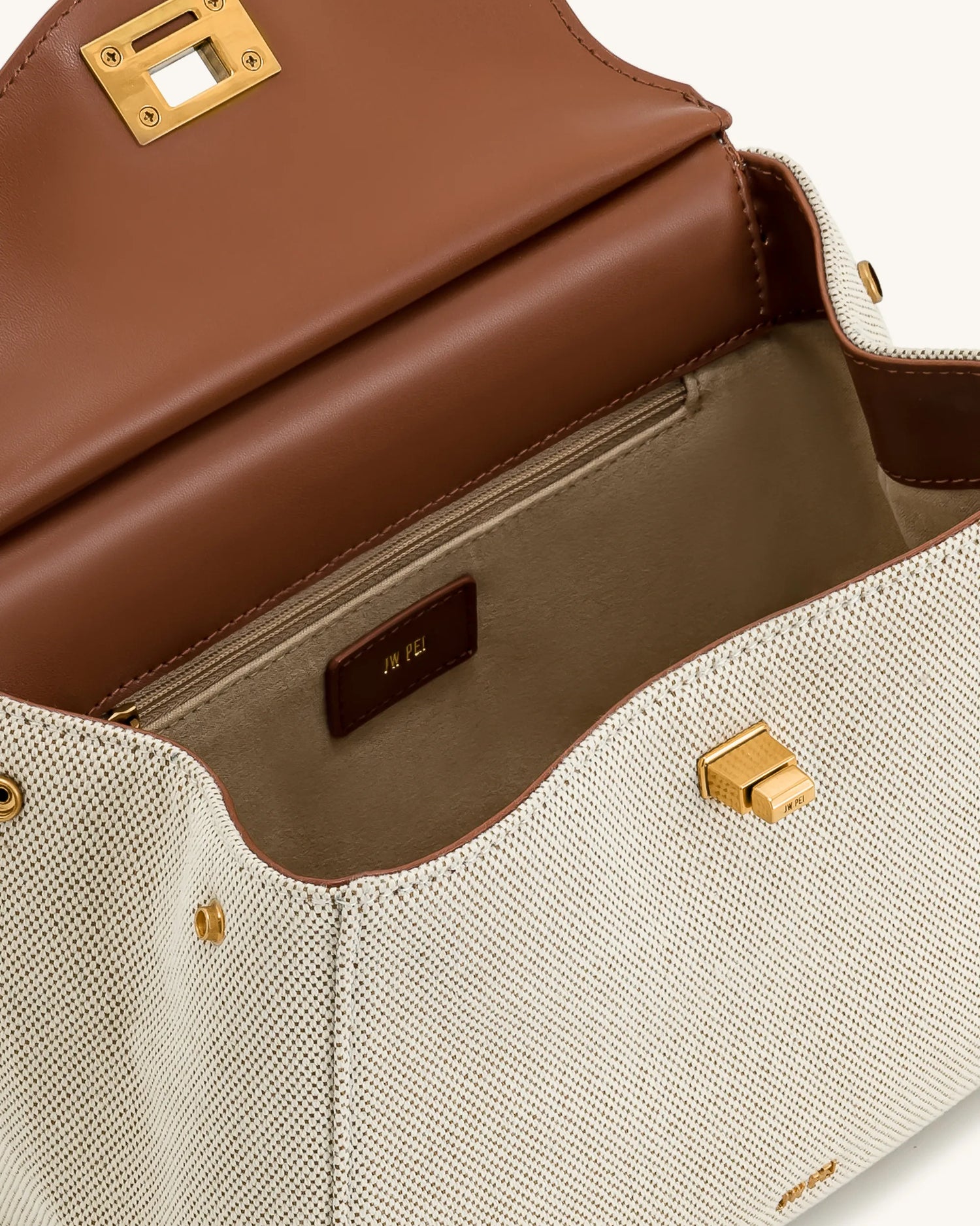 JW PEI_Brown Canvas_Lucia Classic Top HandBags_2T68-32_Brown Canvas_04