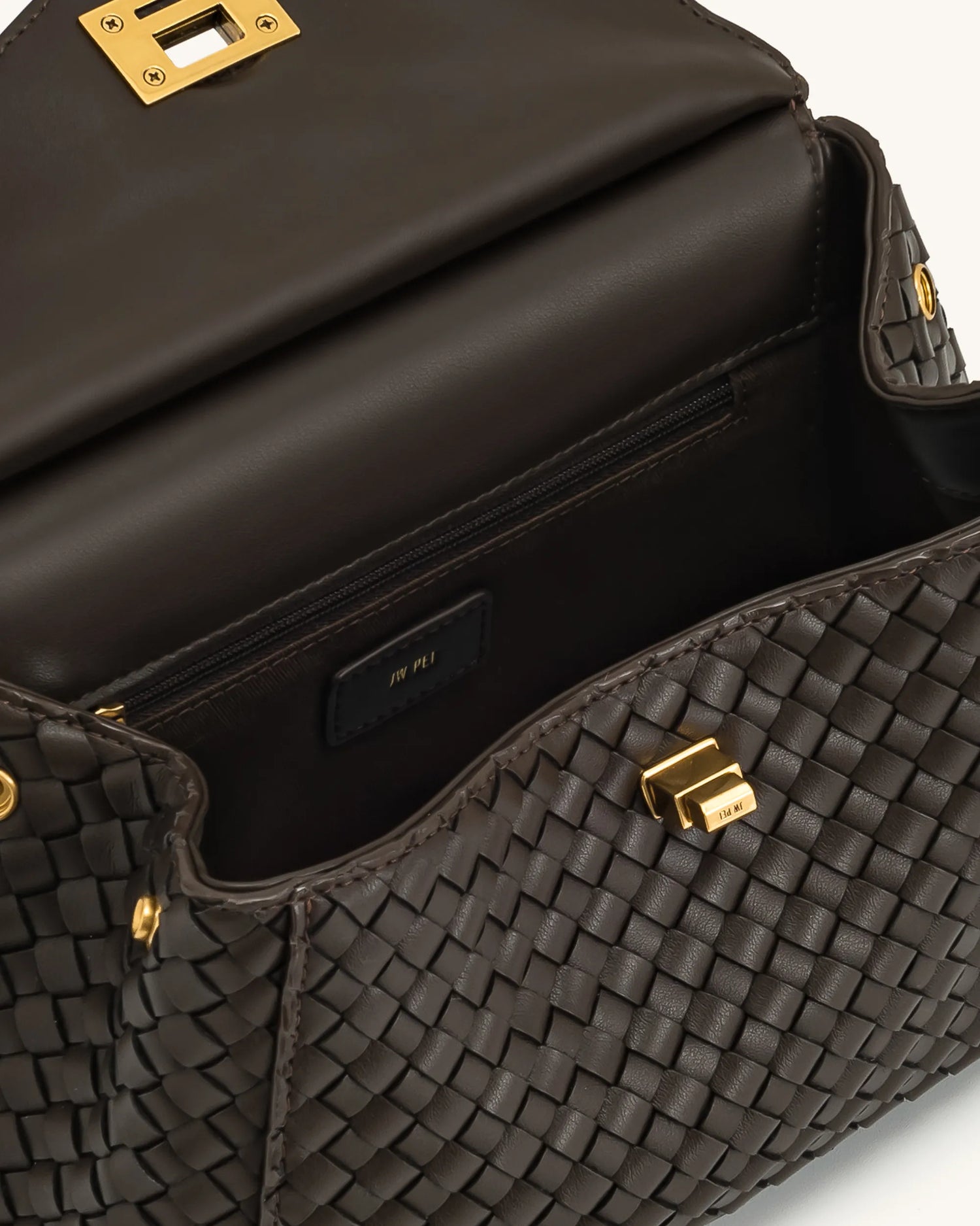 JW PEI_Dark Brown_Lucia Classic Top Handle Woven Bags_2T68-35_Dark Brown_04