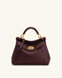 JW Pei Dark Burgundy Women Lucia Classic Woven Top Handle Bag SKU: 2T68-40_Dark Burgundy Image 01