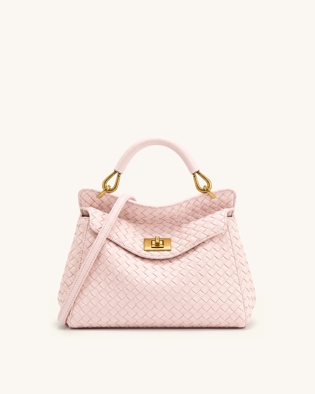 JW Pei Pink Women Lucia Classic Woven Top Handle Bag SKU: 2T68-410_Pink Image 01