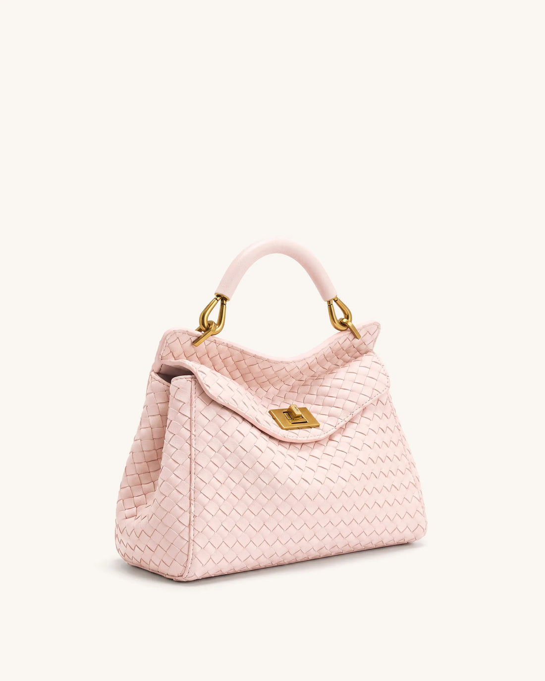 JW Pei Pink Women Lucia Classic Woven Top Handle Bag SKU: 2T68-410_Pink Image 02