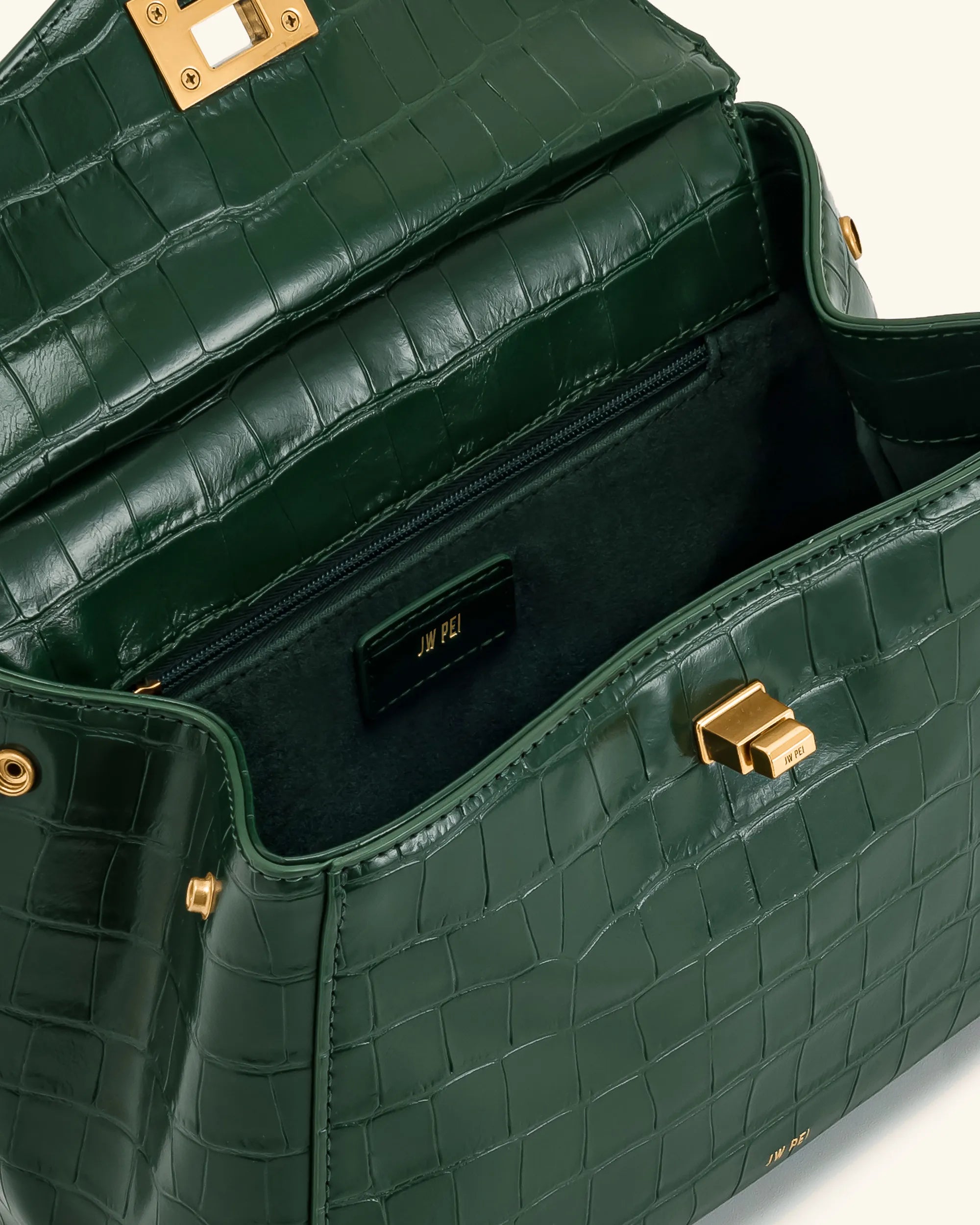 JW PEI_Green Croc_Lucia Classic Top Handbags_2T68-7_Green Croc_04