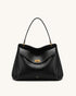 JW Pei Black Women Lucia Turn-Lock Shoulder Bag SKU: 2T68X001-1_Black Image 01