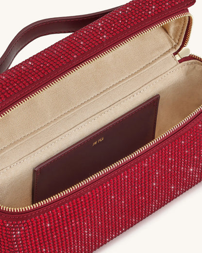 JW PEI Red Women Thea Artificial Crystal Top Handle Bag  SKU: 2T78-44_Red Image 04
