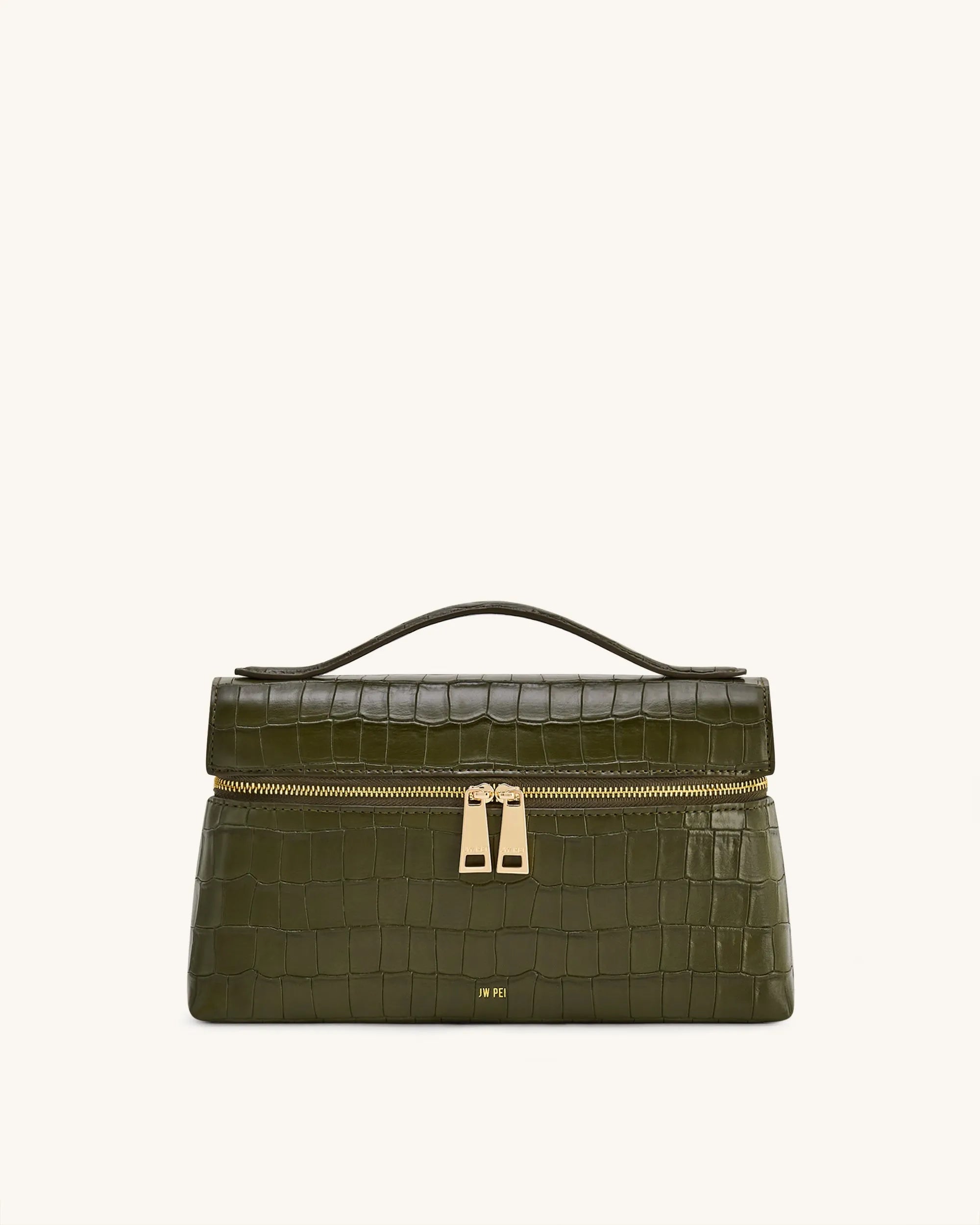 JW PEI_Olive Green_Thea Croc-Embossed Top Handle Bag_2T78-71_Olive Green_01