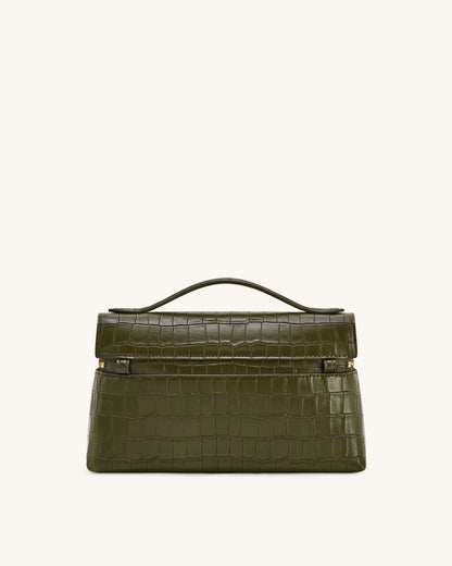 JW PEI_Olive Green_Thea Croc-Embossed Top Handle Bag_2T78-71_Olive Green_03