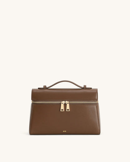 JW PEI Mocha Brown Women Thea Large Top Handle Bag  SKU: 2T78X001-30_Mocha Brown Image 01