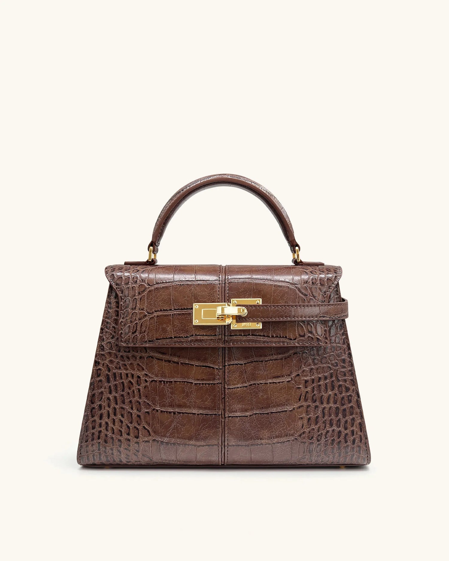 JW PEI_Chestnut Brown_Elise Large Croc-Embossed Top Handle Bag_2T85-35_Chestnut Brown_01