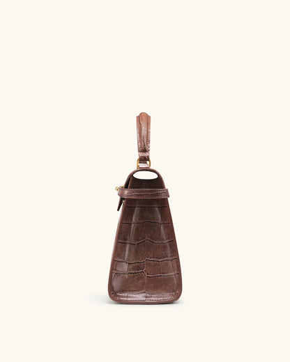 JW PEI_Chestnut Brown_Elise Large Croc-Embossed Top Handle Bag_2T85-35_Chestnut Brown_04