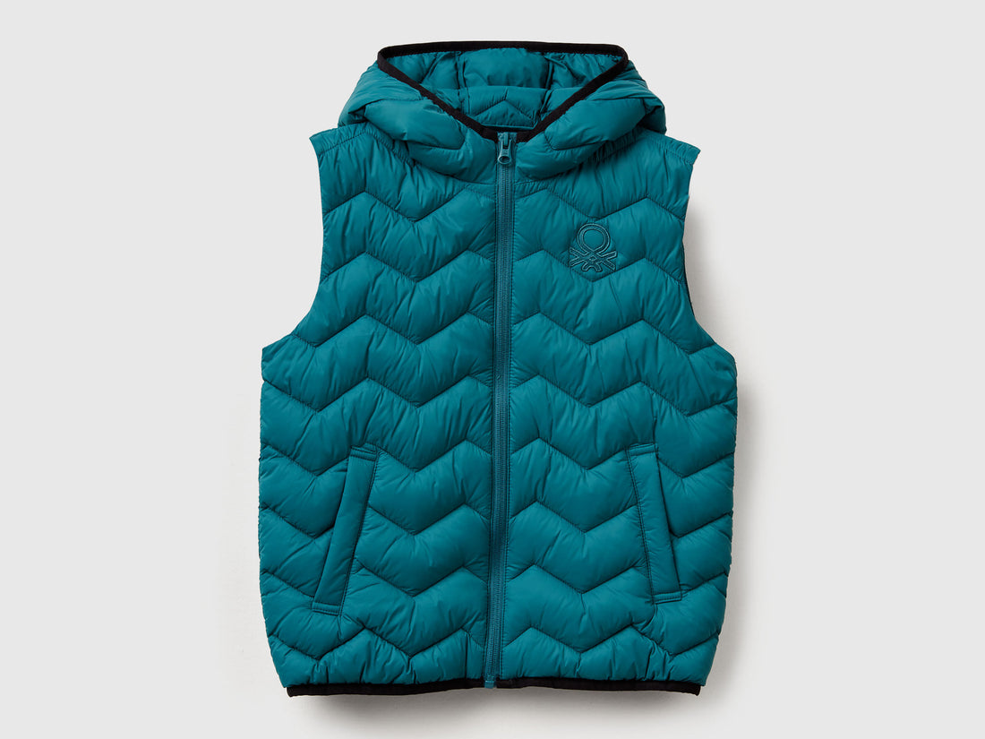 Benetton_Teal_Padded Vest with Hood_2TWDCJ00R_3C5_01