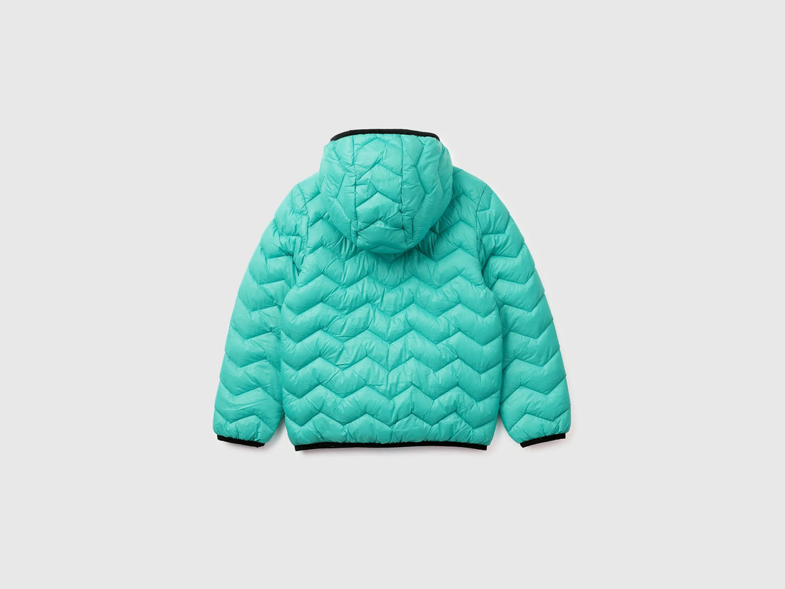 Benetton Light green Boys Padded Jacket with Hood SKU: 2TWDCN04V_08N Image 02