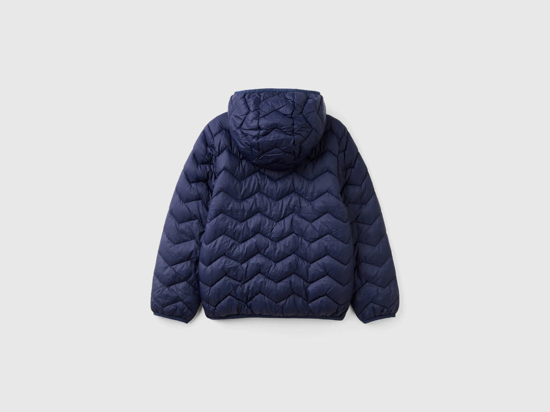 Benetton Dark blue Boys Padded Jacket with Hood SKU: 2TWDCN04V_252 Image 02