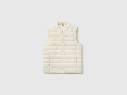 Benetton Creamy White Women Lightweight Slim Fit Sleeveless Jacket SKU: 2TWDDJ01D_27H Image 01